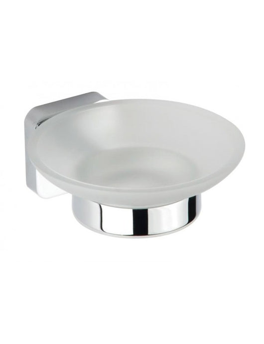 Portasapone da parete TASI in ottone cromato 11x 5,2 x 13cm