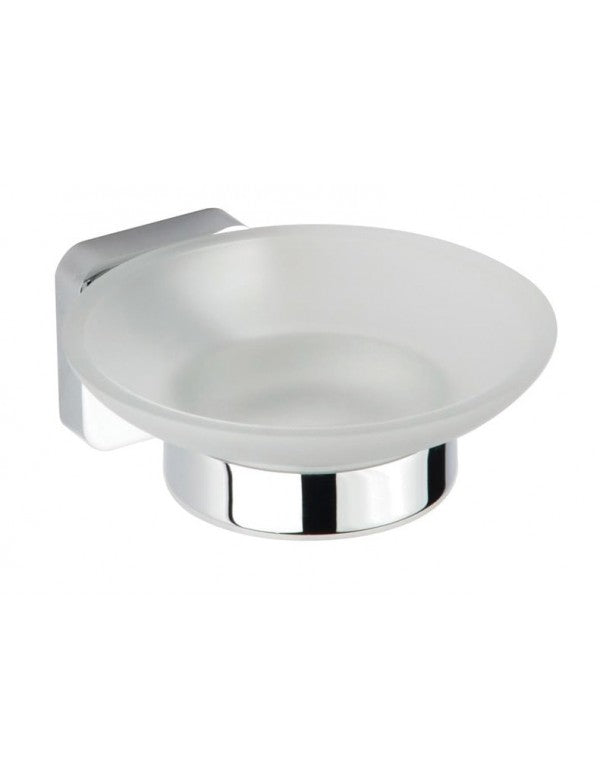 Portasapone da parete TASI in ottone cromato 11x 5,2 x 13cm