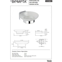 Portasapone da parete TASI in ottone cromato 11x 5,2 x 13cm