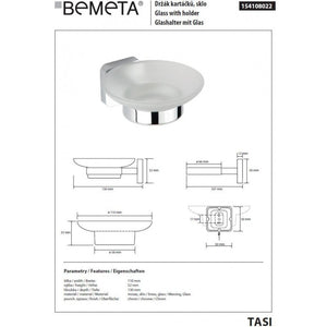 Portasapone da parete TASI in ottone cromato 11x 5,2 x 13cm