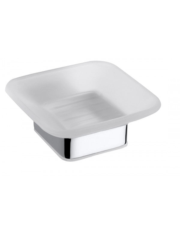 VIA portasapone da parete ottone cromato 10,3 x4,2 x11,7 cm