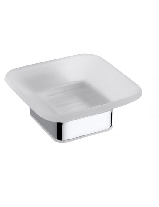 VIA portasapone da parete ottone cromato 10,3 x4,2 x11,7 cm