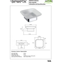 VIA portasapone da parete ottone cromato 10,3 x4,2 x11,7 cm