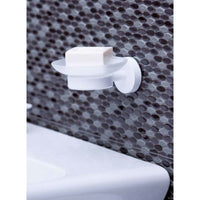 Portasapone da parete BIANCO in ottone bianco e vetro 11 x 5,5 x 12,9 cm