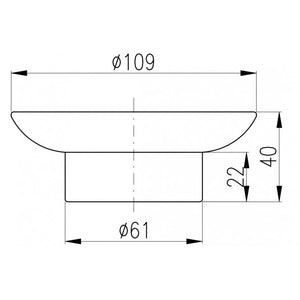 Portasapone da parete YUKON in vetro e ottone nero opaco