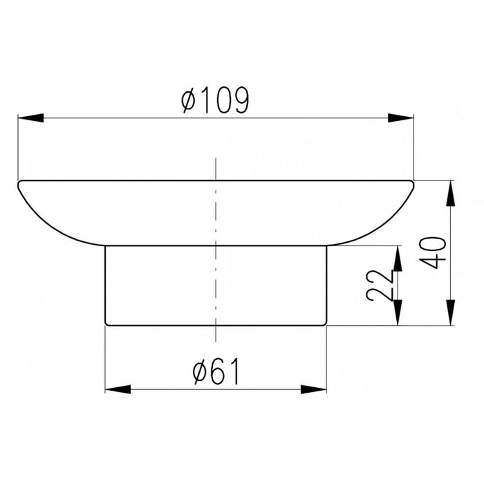 Portasapone da parete YUKON in vetro e ottone nero opaco