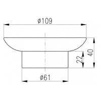 Portasapone da parete YUKON in vetro e ottone cromato