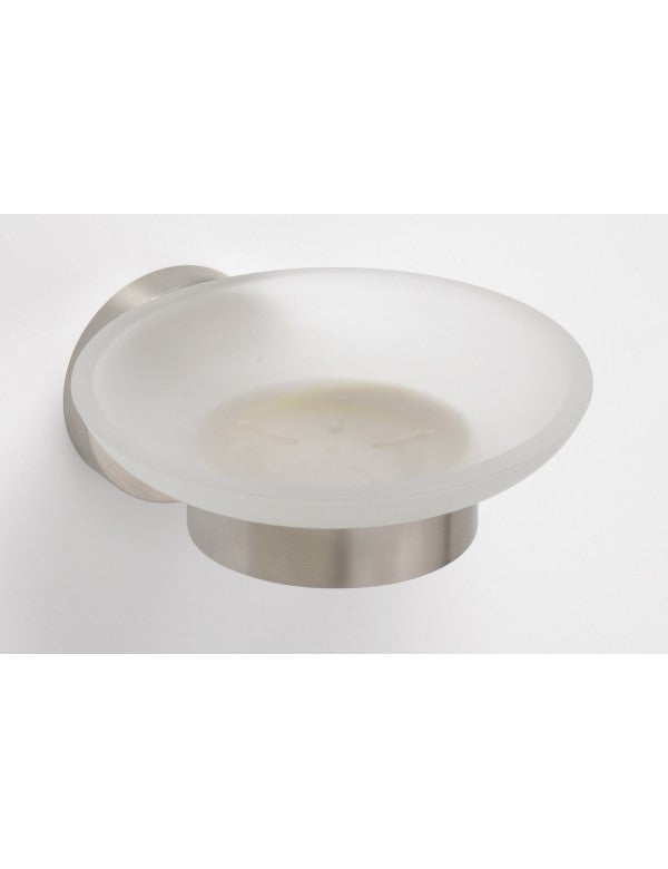 NEO Portasapone in Vetro e Acciaio 12,5x5,5x11cm