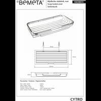 Portasapone rettangolare CYTRO in acciaio spazzolato 23x12x3 cm
