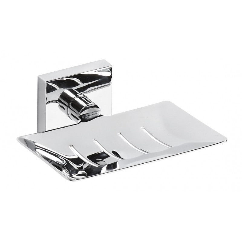 Portasapone rettangolare BETA in ottone cromato 12,5cmx5,5cmx11,5cm