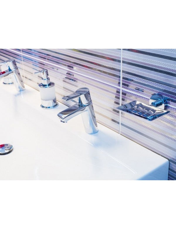 NEO Portasapone rettangolare in acciaio inox 5,5x11,5x12,5 cm