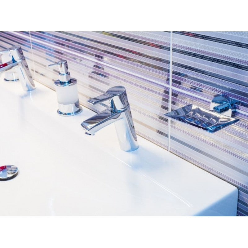 Portasapone da parete OMEGA ottone cromato 12,5x5,5x11,5cm