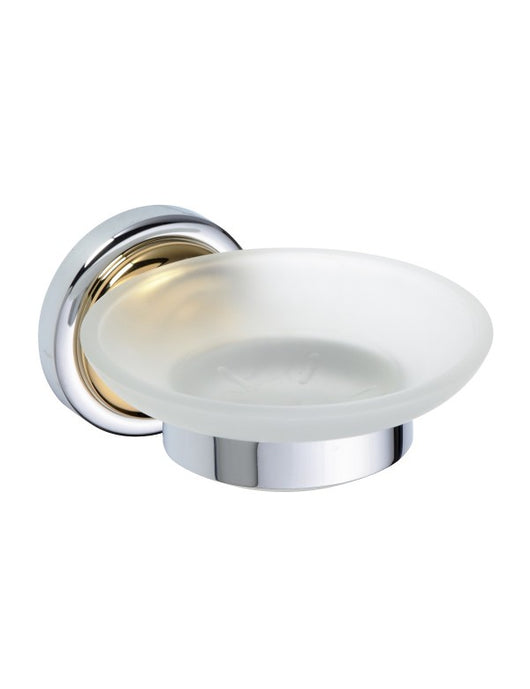 RETRO portasapone in vetro ottone cromo-oro 11x6,5x13,8 cm