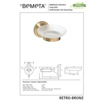 Portasapone da parete in vetro RETRO 11x6,5x13,8 cm