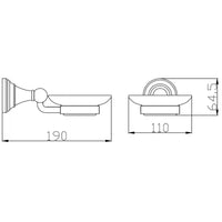 MORAVA Portasapone retrò in ceramica 19x11x6,45 cm