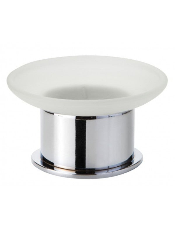 Portasapone rotondo OMEGA in vetro 11x6x11 cm