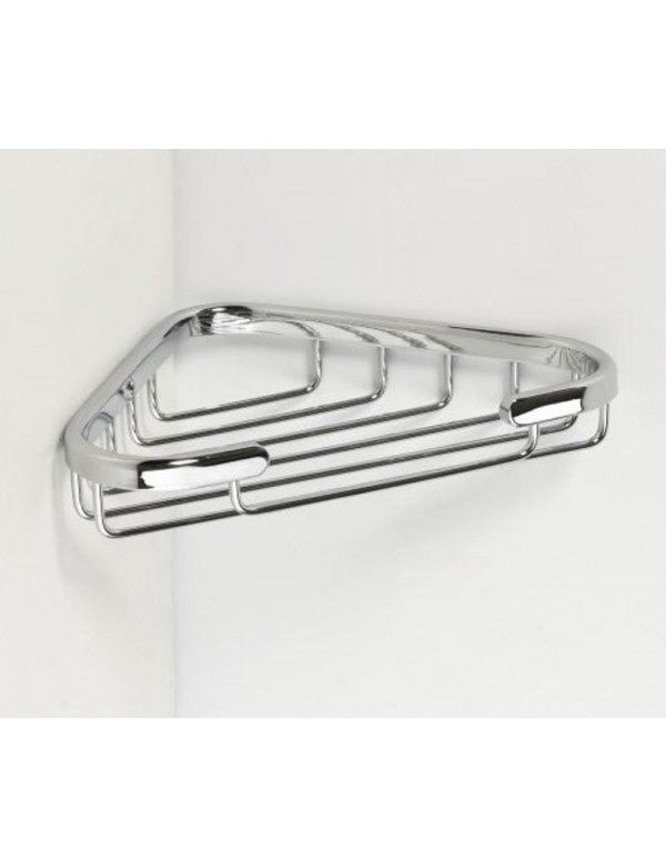 CYTRO portasapone angolare in ottone cromato 17x10x3 cm