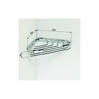 CYTRO portasapone angolare in ottone cromato 17x10x3 cm