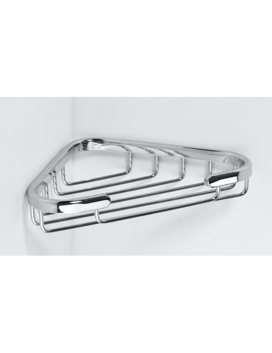 CYTRO portasapone angolare in ottone cromato 23x13x3 cm