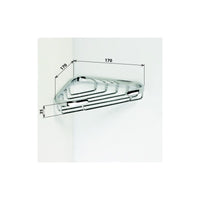 CYTRO portasapone angolare in ottone cromato 23x13x3 cm