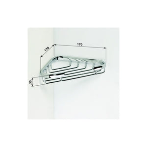 CYTRO portasapone angolare in ottone cromato 23x13x3 cm