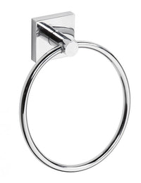 Porta asciugamani ad anello BETA in ottone cromato 16cm x 19cm x 5,5cm
