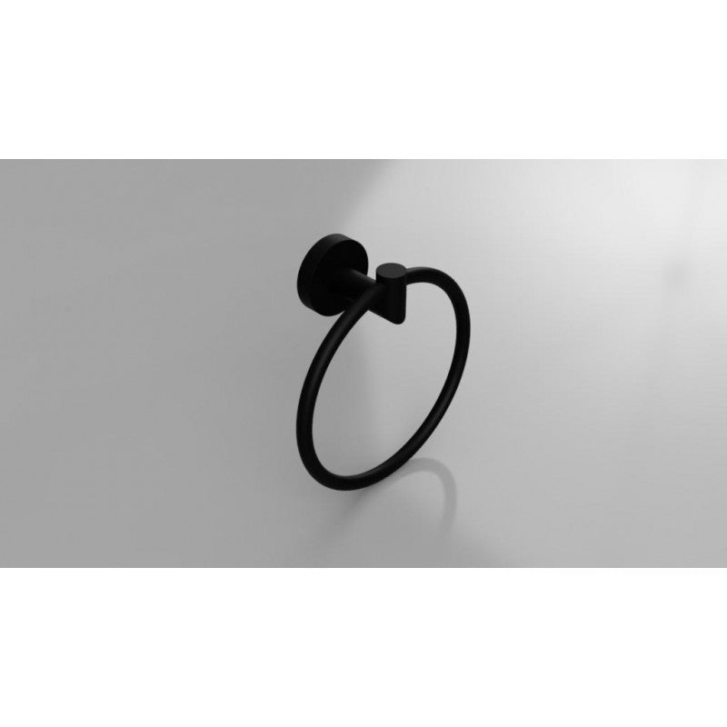 Anello porta asciugamani DARK in ottone nero 17x 17,5x 5,5cm / ø 15cm