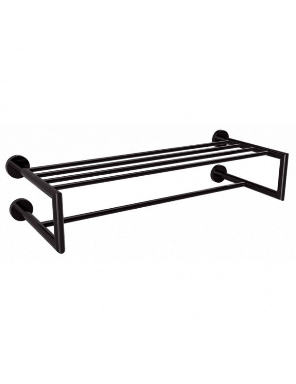 Portasciugamani doppio in ottone nero DARK 65,5x22,5x16 cm