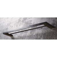 Portasciugamani doppio GALLA in ottone nero e oro 60 x10,4x2 cm