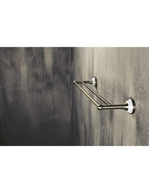 Portasciugamani doppio KERA 60 x6,6 x15,2 cm in ottone e ceramica