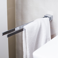 Portasciugamani doppio girevole VIA ottone cromato 4,6 x 3,2 x 44,5 cm