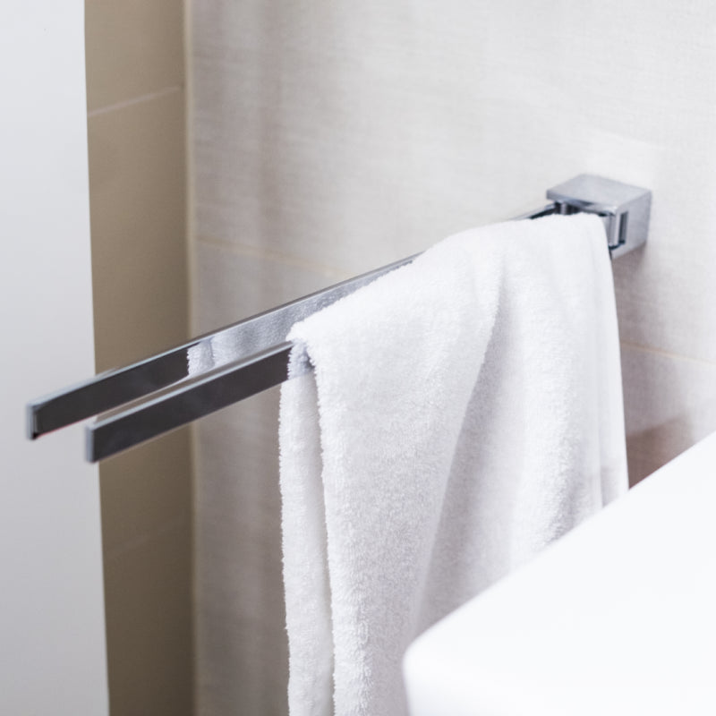 Portasciugamani doppio girevole VIA ottone cromato 4,6 x 3,2 x 44,5 cm