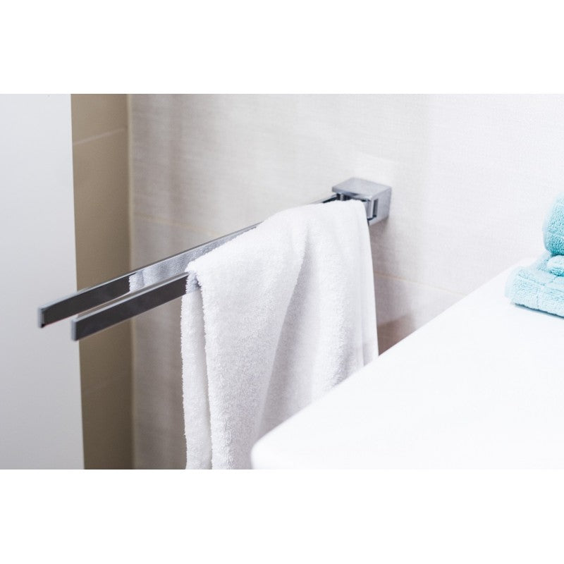 Portasciugamani doppio girevole VIA ottone cromato 4,6 x 3,2 x 44,5 cm