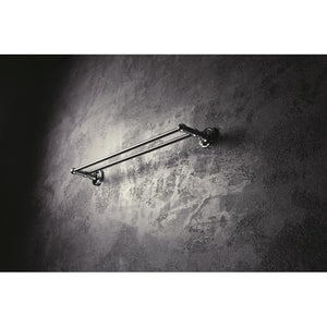 Portasciugamani doppio RETRO in ottone cromato 66,5x6,5x12 cm