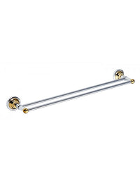 Portasciugamani doppio RETRO in ottone cromo-oro 66,5x6,5x12 cm