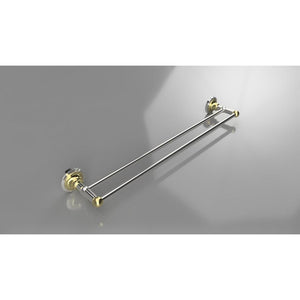 Portasciugamani doppio RETRO in ottone cromo-oro 66,5x6,5x12 cm