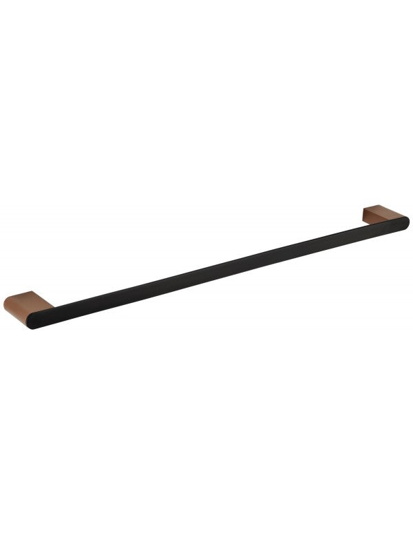 Portasciugamani GALLA in ottone nero e oro 60 x6 x2 cm