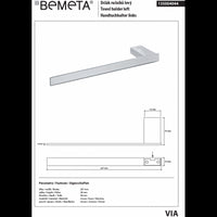 Portasciugamani dritto VIA Cromo Ottone 29,7 x2 x5,9 cm
