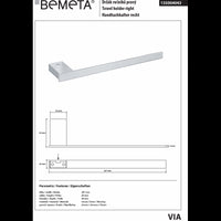 Portasciugamani sinistro VIA ottone cromato 29,7 x2 x5,9 cm