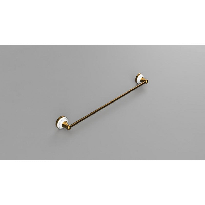 Portasciugamani a parete KERA 60 x6,6 x7,4 cm in ottone e ceramica