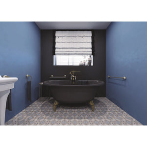 Portasciugamani a parete KERA 60 x6,6 x7,4 cm in ottone e ceramica