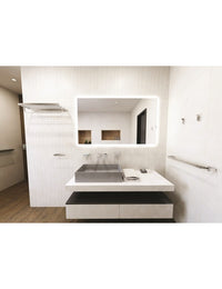 Portasciugamani a muro SOLO in ottone cromato 60 x2,5 x8 cm