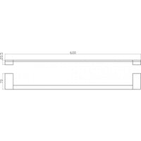 Portasciugamani NIL in ottone dorato 60 cm