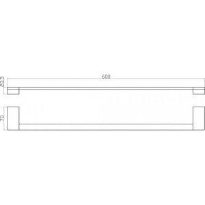 Portasciugamani NIL in ottone dorato 60 cm