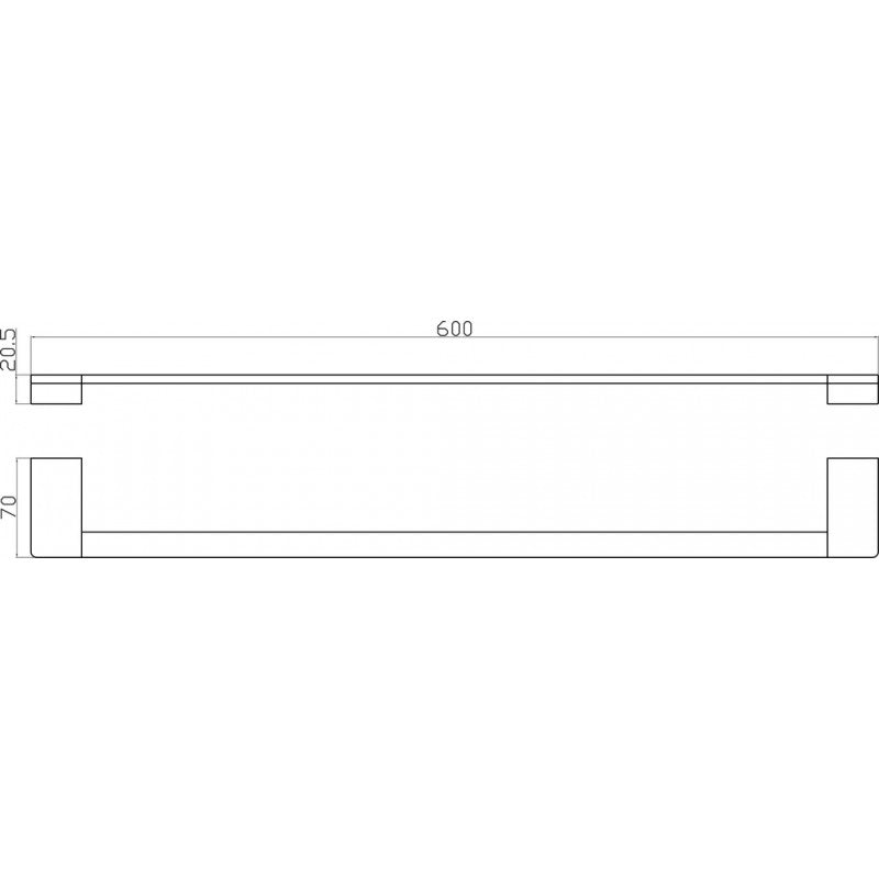 Portasciugamani NIL in ottone cromato 60 cm