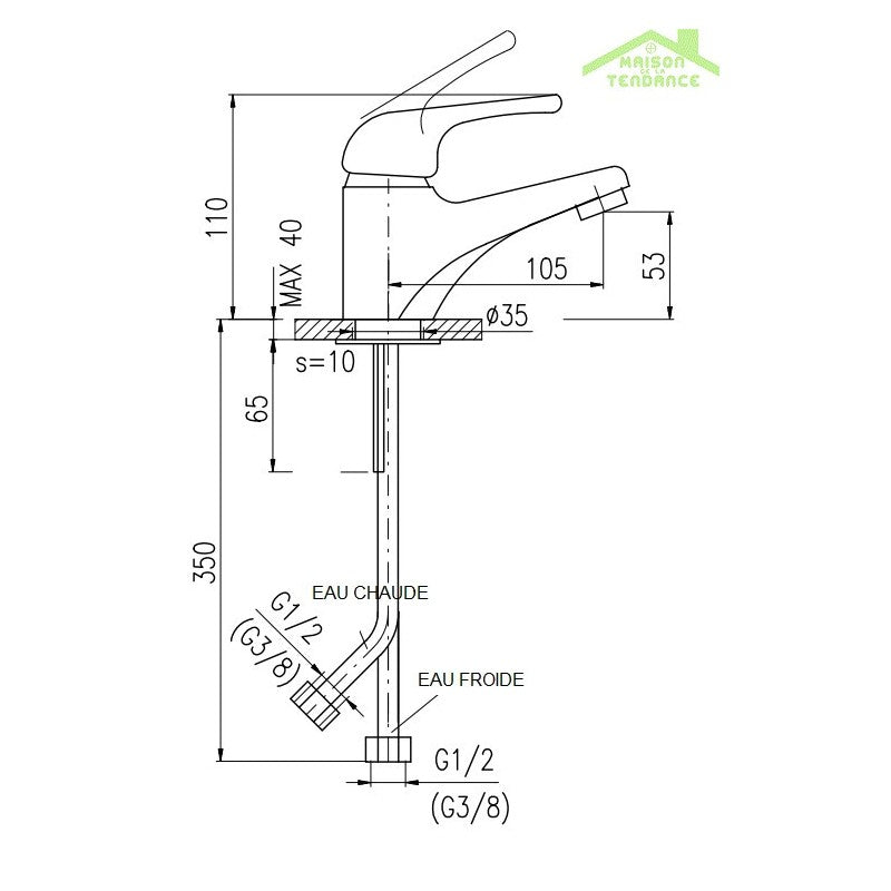 Portasciugamani a parete retrò MORAVA in ottone dorato 40,5x7,85 x5,95 cm