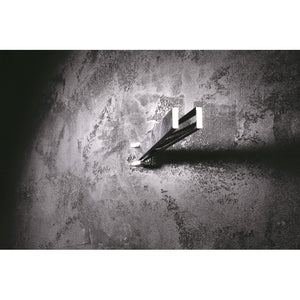 Portasciugamani a parete doppio girevole in ottone cromato 42 x5,5 x4 cm