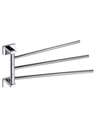 NIKI Portasciugamani a Parete Triplo Girevole 35 x17,5 x4,2 cm