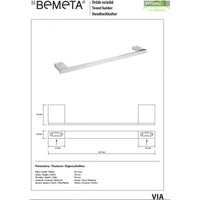 Portasciugamani VIA ottone cromato 45,7 x2 x5,9 cm
