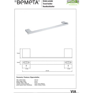 Portasciugamani VIA ottone cromato 45,7 x2 x5,9 cm